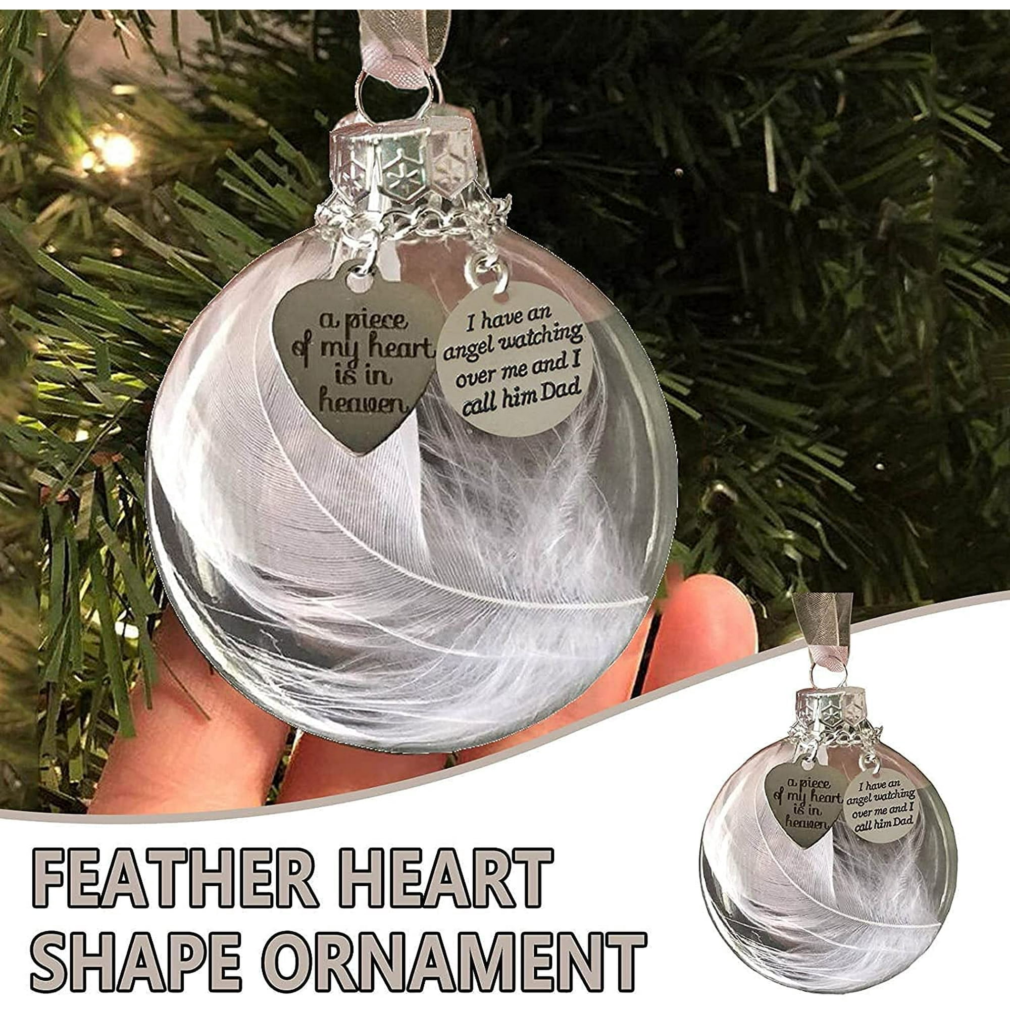 Memorial Christmas Heaven ornament-Handmade-Personalised Heart gold